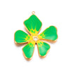 Stainless Steel Fivepetal Flower Drop Oil Jewelry Accessories Earrings Pendant Diy Handmade Material