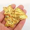 Stainless Steel Fivepointed Star And Round Shell Pendant Necklace Electroplated 18K Gold Color Diy Jewelry Accessories