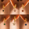 316L Stainless Steel Fivepointed Star Earrings Plated With Real Gold Niche Style