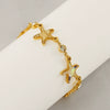 Stainless Steel Fivepointed Star Inlaid Zircon Electroplated Women's Bracelet