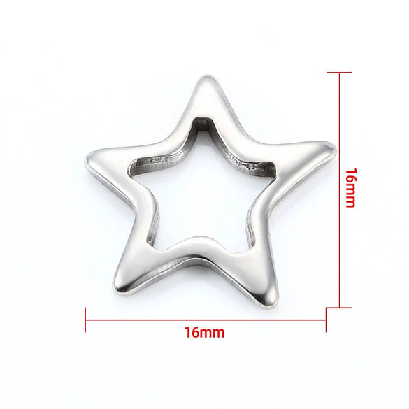 Stainless Steel Fivepointed Star Jewelry Accessories Pendant For Diy Necklace Bracelet Earrings Electroplated Simple Fashion