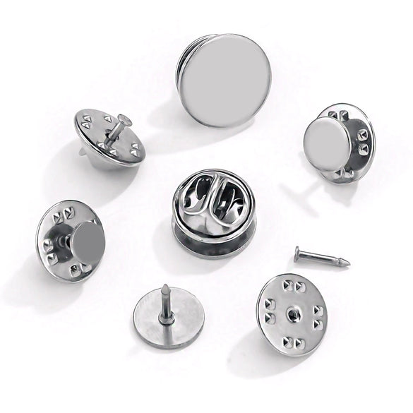 Stainless Steel Flat Brooch Base Butterfly Buckle Clip Pin Badge Clip Handmade Jewelry Accessories Production Supplies Electroplated