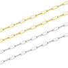 Stainless Steel Flat Cross Chain Vacuum Gold Plated Jewelry Chain For Diy