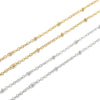 Stainless Steel Flat Cross Clip Bead Chain Electroplated Diy Jewelry Making Material Pendant Necklace