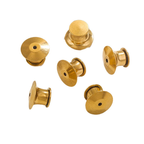 Stainless Steel Flat Head Cap High Card Cap With Golden Badge Vacuum Color Electroplated Accessories