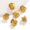 Stainless Steel Flat Head Cap High Card Cap With Golden Badge Vacuum Color Electroplated Accessories