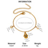 Stainless Steel Floral Zircon Anklet With Copper Pendant Simple Unisex Fashion Jewelry With A Colorfast Finish