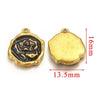 Stainless Steel Flower Badge Pendant Earrings Necklace With Dripping Oil Design Handmade
