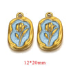 Stainless Steel Flower Badge Pendant Earrings Necklace With Dripping Oil Design Handmade