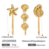 Stainless Steel Flower Bead Onepiece Hairpin Headwear For Women Electroplated Style
