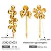 Stainless Steel Flower Bead Onepiece Hairpin Headwear For Women Electroplated Style
