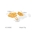 Stainless Steel Flower Butterfly Open Ring For Women With Electroplating Treatment Featuring Animal And Geometric Patterns