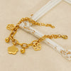 Stainless Steel Flower Diamond Women's Bracelet With Electroplating