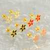 Stainless Steel Flower Earrings For Women Fashion Electroplated Jewelry