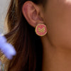 Stainless Steel Flower Electroplated Earrings Jewelry Retro Style