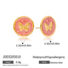 Stainless Steel Flower Electroplated Earrings Jewelry Retro Style
