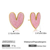 Stainless Steel Flower Electroplated Earrings Jewelry Retro Style
