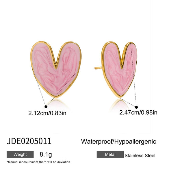 Stainless Steel Flower Electroplated Earrings Jewelry Retro Style