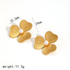 Stainless Steel Flower Electroplating Women's Earrings