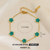 Stainless Steel Flower Inlaid Electroplated Women's Bracelet