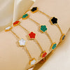 Stainless Steel Flower Inlaid Electroplated Women's Bracelet
