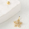 Stainless Steel Flower Navel Ring With Electroplating For Women