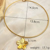 Stainless Steel Flower Pendant Necklace Fashion Style For Women