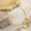 Stainless Steel Flower Pendant Necklace Fashion Style For Women