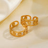 Stainless Steel Flower Ring For Women Electroplated Design
