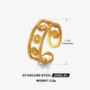 Stainless Steel Flower Ring For Women Electroplated Design