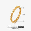 Stainless Steel Flower Ring For Women Ins Style Natural 18K Goldplated