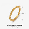 Stainless Steel Flower Ring For Women Ins Style Natural 18K Goldplated
