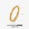 Stainless Steel Flower Ring For Women Ins Style Natural 18K Goldplated
