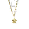 Stainless Steel Flower Starfish Pendant Necklace Electroplated Fashion Jewelry