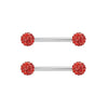 Stainless Steel Flower Zircon Nipple Ring Piercing Jewelry Electroplated