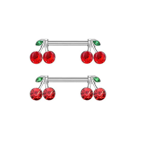 Stainless Steel Flower Zircon Nipple Ring Piercing Jewelry Electroplated