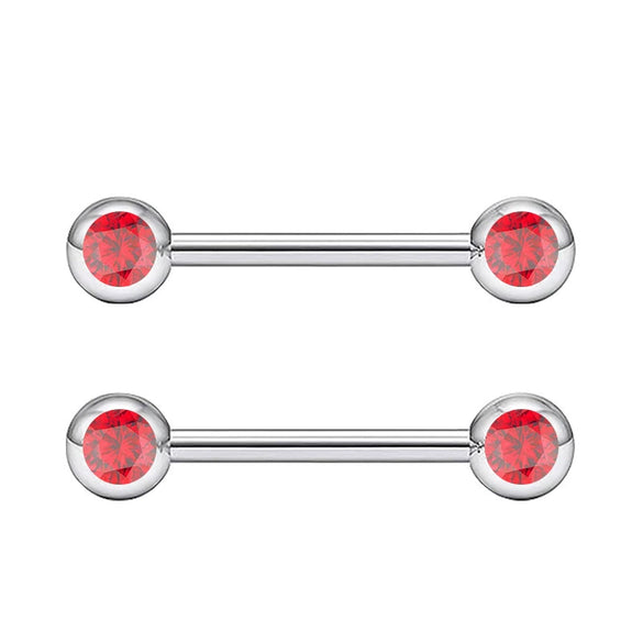 Stainless Steel Flower Zircon Nipple Ring Piercing Jewelry Electroplated