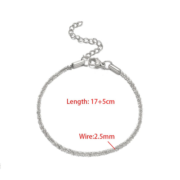 Stainless Steel Folding Cross Twist Flower Necklace And Bracelet Electroplated For Girls Fashion