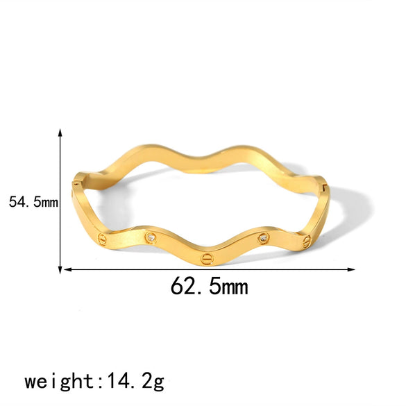 Stainless Steel Fourleaf Clover Light Luxury Style Electroplated Women's Bracelet Jewelry