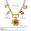 316L Stainless Steel Fourleaf Clover Necklace With Electroplating Design For Women