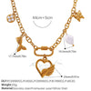 316L Stainless Steel Fourleaf Clover Necklace With Electroplating Design For Women