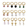 316L Stainless Steel Fourleaf Flower Rhinestone Earrings Electroplated For Women Fashion Jewelry
