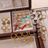 316L Stainless Steel Fourleaf Flower Rhinestone Earrings Electroplated For Women Fashion Jewelry