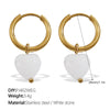 316L Stainless Steel Fourleaf Flower Rhinestone Earrings Electroplated For Women Fashion Jewelry