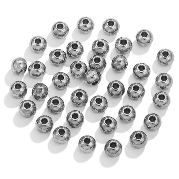 Stainless Steel Frosted And Round Chicken Claw Beads Electroplated Handmade Bracelet Spacer Jewelry Accessories