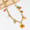 Stainless Steel Fruit And Heart Shape Necklace Pendant With O Chain