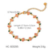 Stainless Steel Fruit Cherry Elastic Chain Bracelet Electroplating Women's Jewelry Light Luxury Niche Design