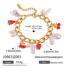 Stainless Steel Fruit Geometric Women's Ear Jewelry With Electroplating