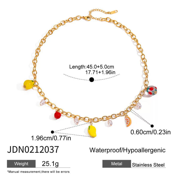 Stainless Steel Fruit Geometric Women's Ear Jewelry With Electroplating