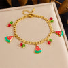 Stainless Steel Fruit Pattern Electroplated Women's Bracelet